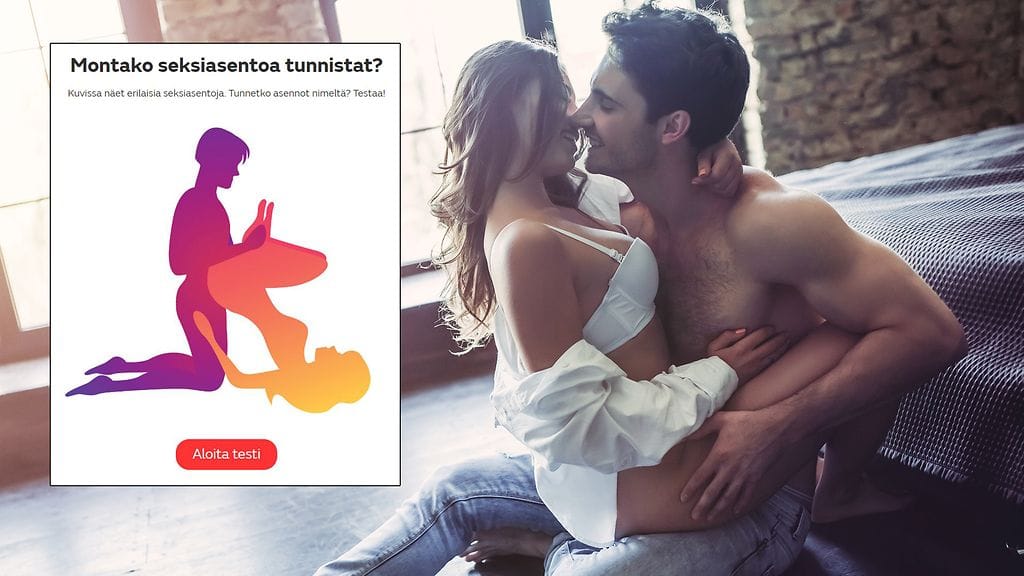 Seksiasennoilla on erilaisia nimiä, mutta tunnistatko asennot kuvista?