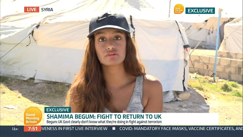 Shamima Begum karkasi kolmen ystävänsä kanssa Syyriaan 15-vuotiaana.