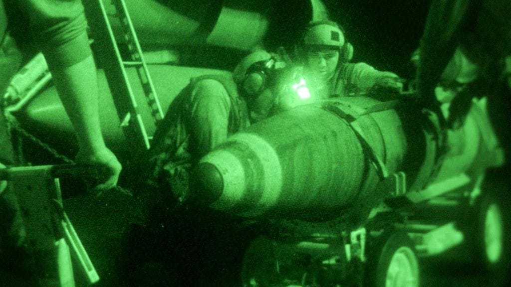 JDAM-järjestelmällä varustettu pommi Yhdysvaltain käytössä maaliskuussa 2021.