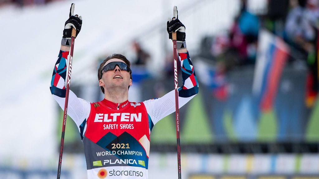 Jarl Magnus Riiber lähetti terveiset kuolleille isovanhemmilleen lauantaina.