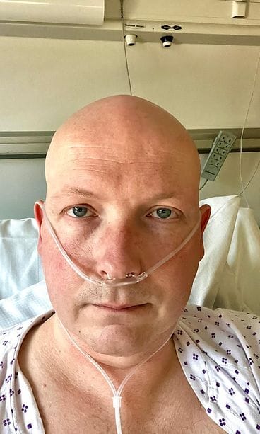 Steinar Bjerkmann sairaalavuoteella Oslossa.