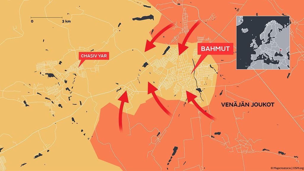 Bahmut kartta