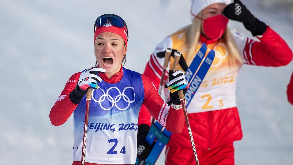 Venäjällä Veronika Stepanova latasi jälleen kovaa tekstiä hiihtoväelle.