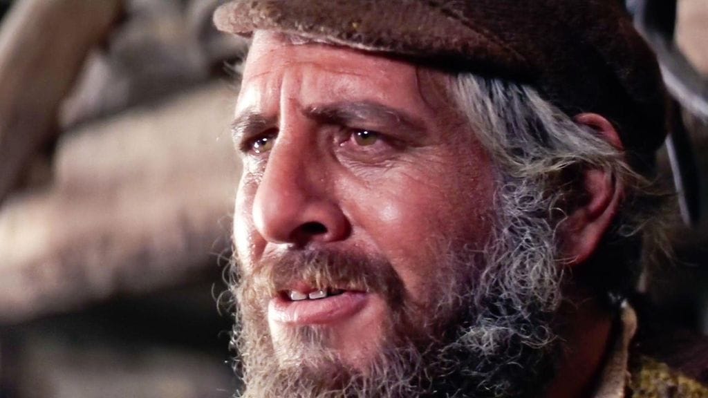 Chaim Topol elokuvassa Viulunsoittaja katolla.