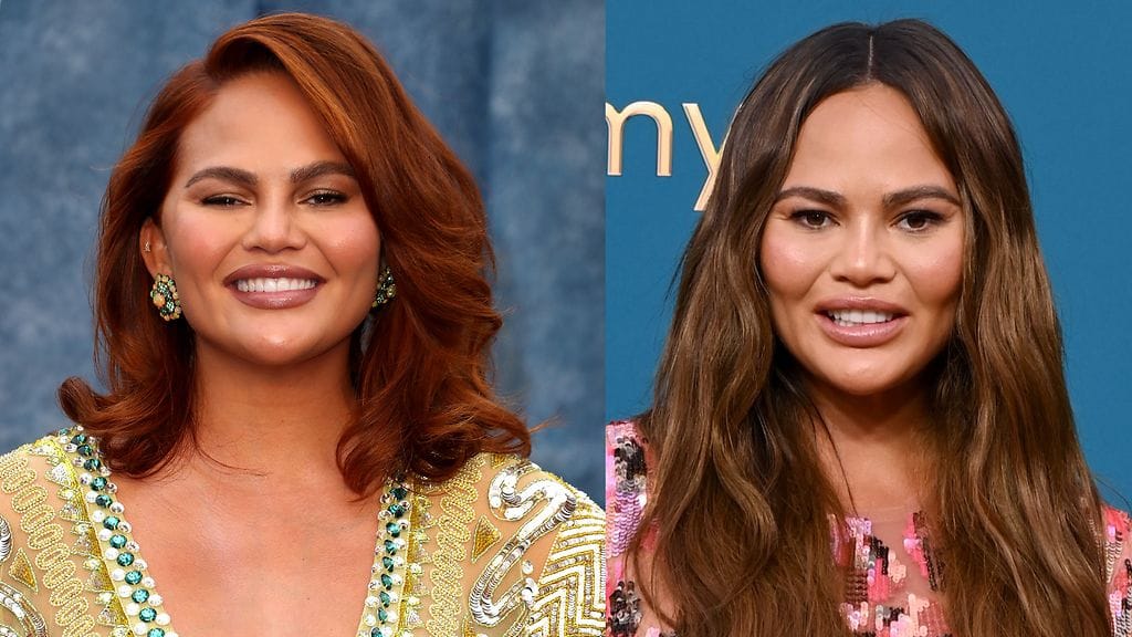 Chrissy Teigen esitteli uuden hiustyylinsä Oscar-iltana.