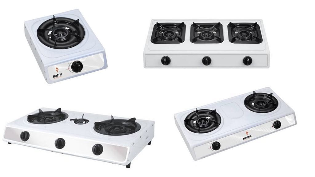 Takaisinvedettävät tuotteet ovat Hottian 1-polttiminen kaasuliesi, 3-polttiminen kaasuliesi, 2+1 polttiminen kaasuliesi sekä 2-polttiminen kaasuliesi.