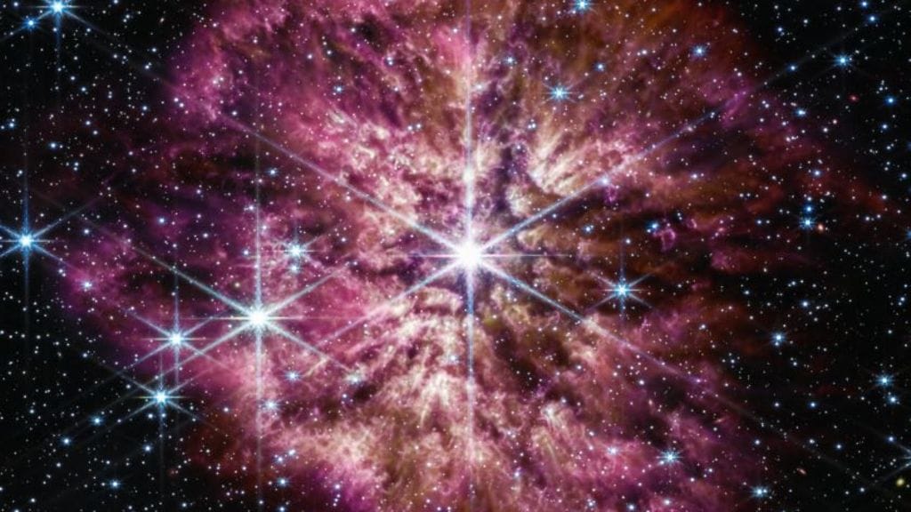 James Webb -teleskoopin ottama kuva on kuin keväinen otos kukasta, vaikka kyse on todellisuudessa kuolemasta. Kuva: NASA