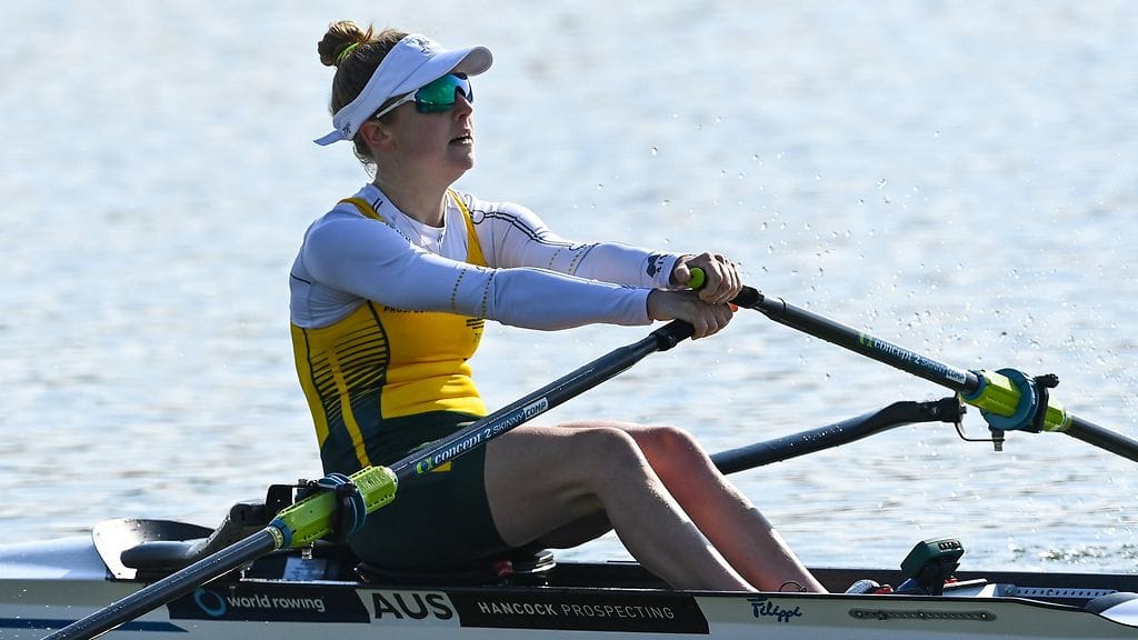 Georgia Nesbitt kuvattuna soudun MM-kisoissa Tshekin Racicessa syyskuussa 2022.