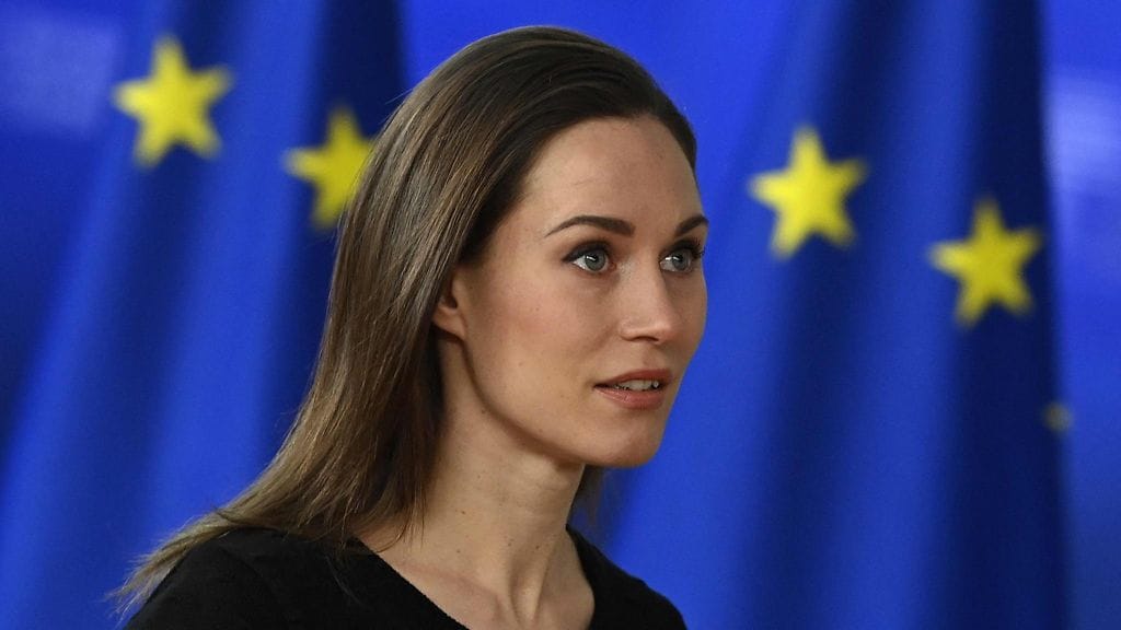 Pääministeri Sanna Marin EU-kokouksessa Brysselissä joulukuussa 2022.