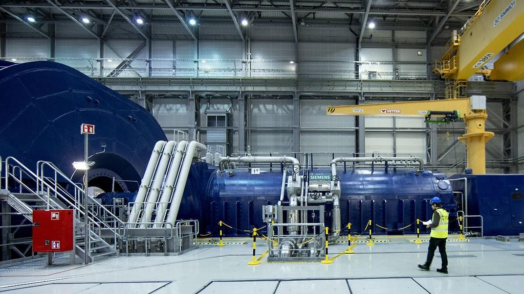 Olkiluodon ydinvoimalan kolmosreaktori sisältä.