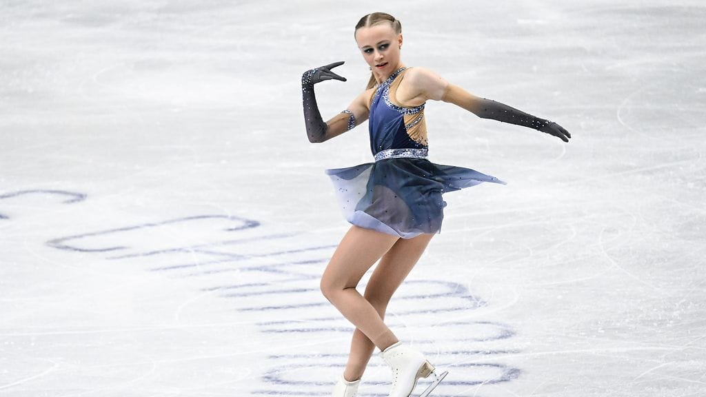 Janna Jyrkinen, 16, ei yltänyt parhaimpaansa taitoluistelun MM-kisojen vapaaohjelmassa.