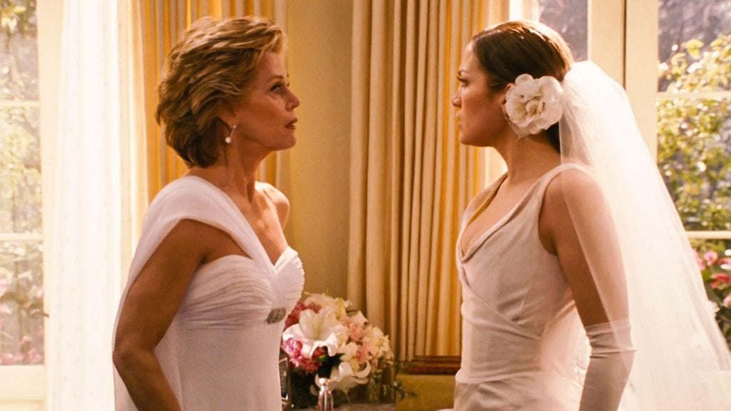 Jane Fonda ja Jennifer Lopez Anoppi on pahin -elokuvassa vuodelta 2005.