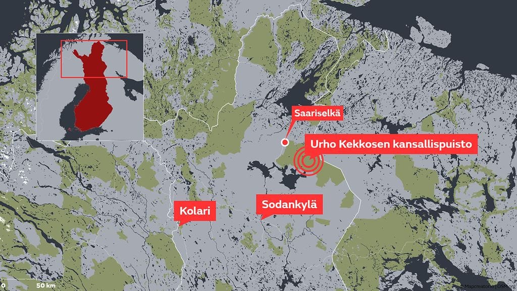 UKK-kansallispuisto sijaitsee Lapissa.