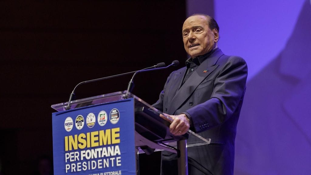 Silvio Berlusconi helmikuussa 2023.