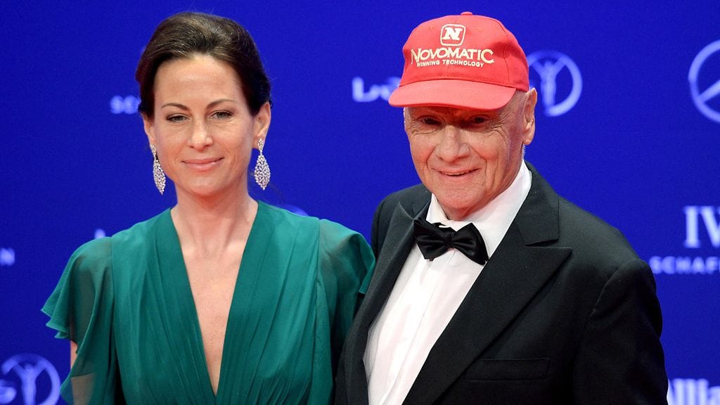 Birgit ja Niki Lauda Laureus-gaalassa vuonna 2016.