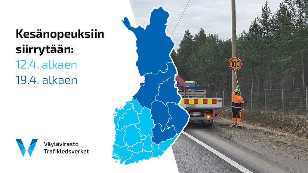 Kesänopeuksiin siirtyminen 2023 Kuva: Väylävirasto