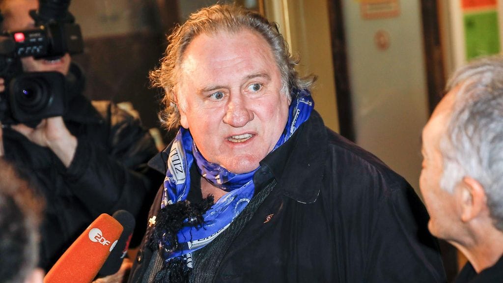 Näyttelijä Gerard Depardieu The Taste of Small Things -elokuvan ensi-illassa Berliinissä 12. tammikuuta 2023.