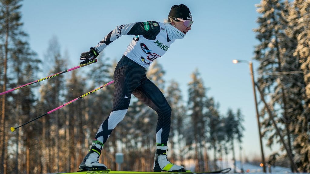 Kaisa Mäkäräisen suksi luisti. Arkistokuva.