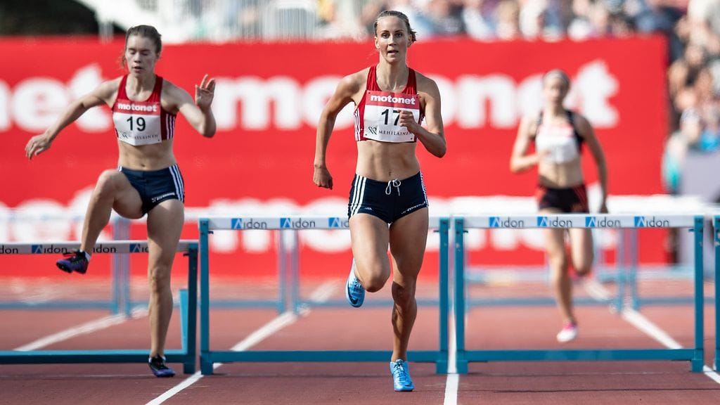 Kalevan kisat kilpailtiin Jyväskylässä viimeksi vuonna 2018. Kuvassa vauhdissa Viivi Lehikoinen.