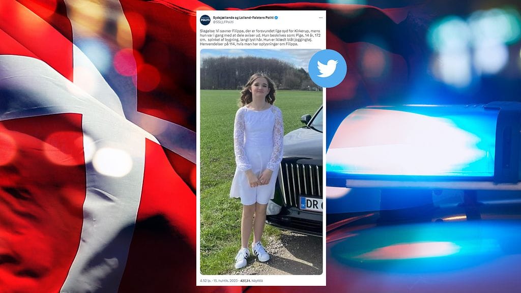 Tanskassa etsitään 13-vuotiasta Filippaa, joka katosi kotimatkallaan