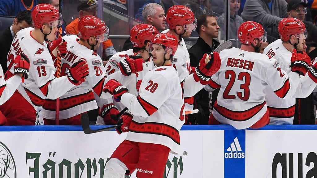 Sebastian Aho teki seuraennätyksen NHL:ssä.