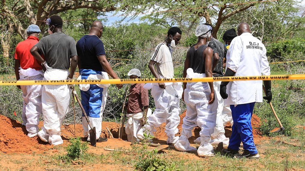 Joukkohautoja on löydetty Shakaholan metsäalueelta läheltä Malindia.