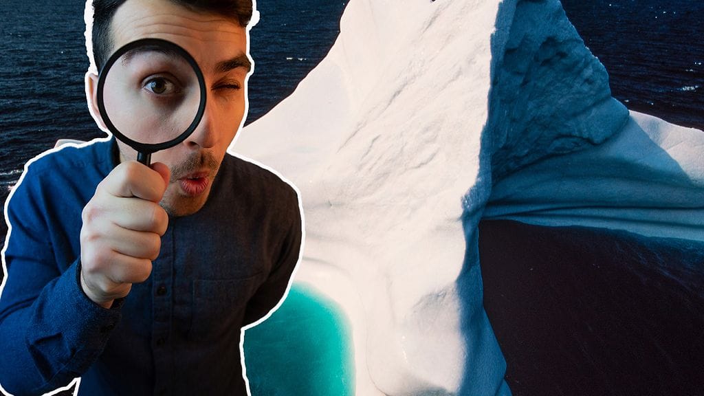 Jäävuoressa oli ihmettelemistä. Kuvituskuva.