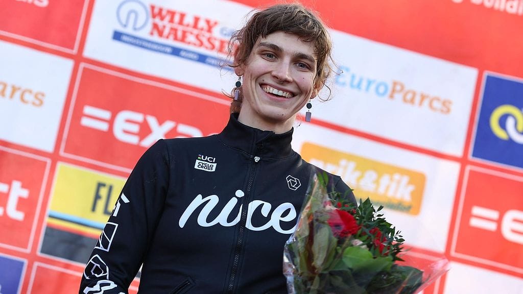 Austin Killips polki palkintosijan myös cyclocross-kisassa Zonnebekessa viime tammikuussa.