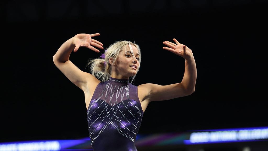 Voimistelija Olivia Dunne on noussut hurjaan suosioon sosiaalisessa mediassa.