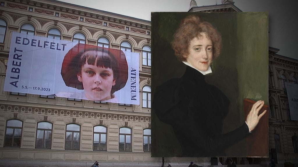 Albert Edelfeltin maalama kirjailijatar Elsa Lindbergin muotokuva vuodelta 1898.