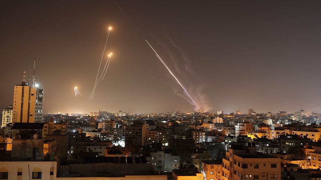 Israel torjui Gazasta ammuttuja raketteja 10. toukokuuta.