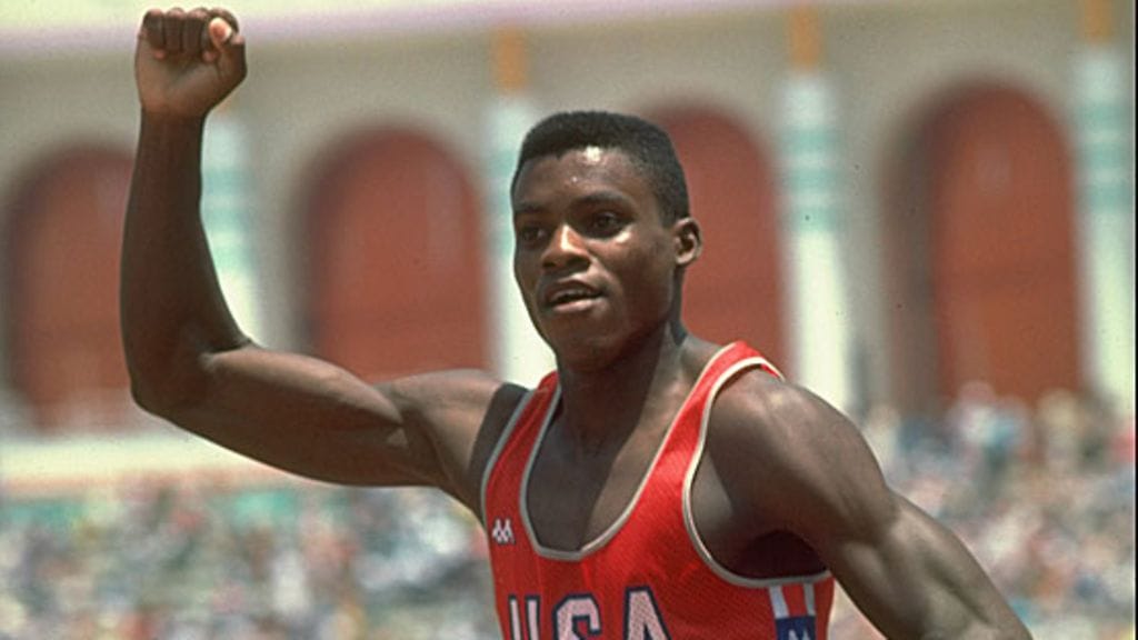 Carl Lewis vuonna 1984, kuva:Getty/Tony Duffy