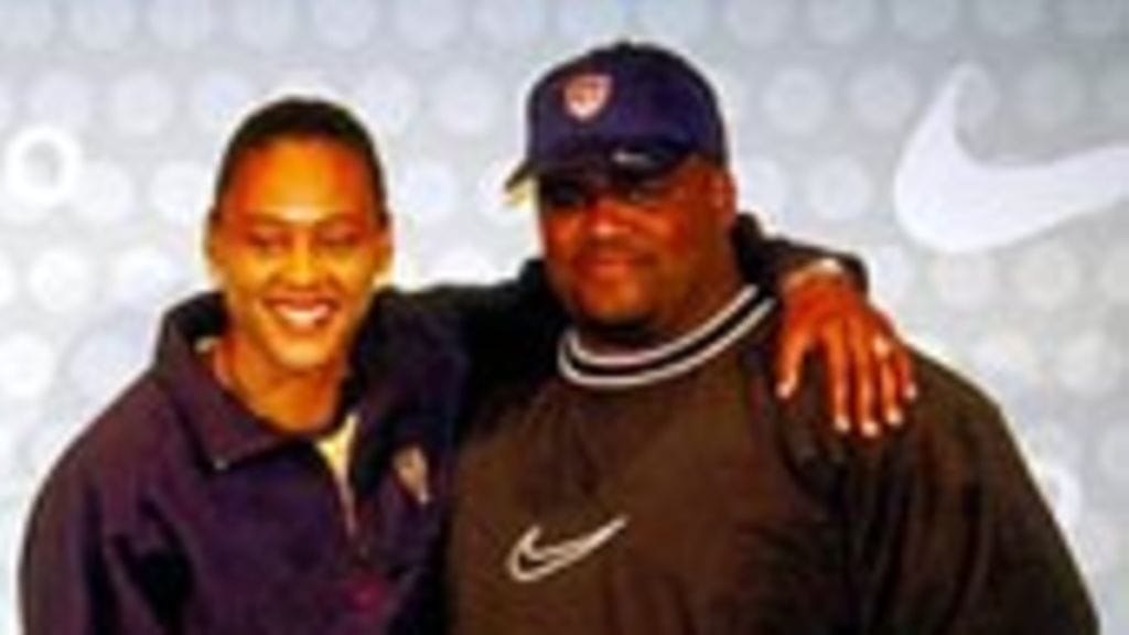 Marion Jones ja C.J. Hunter, Photo: Sean, Garnsworthy/Allsport