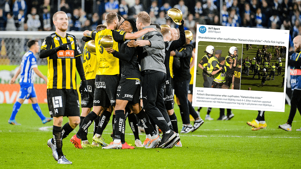 BK Häcken juhlii Ruotsin cupmstaruutta.