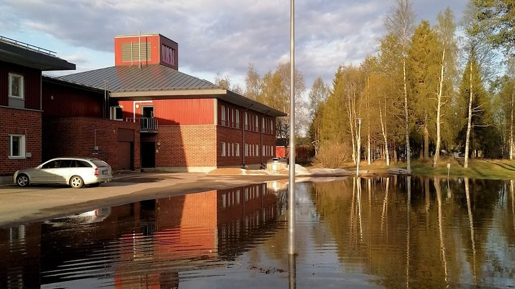 Kolarin kunnantalo, tulva