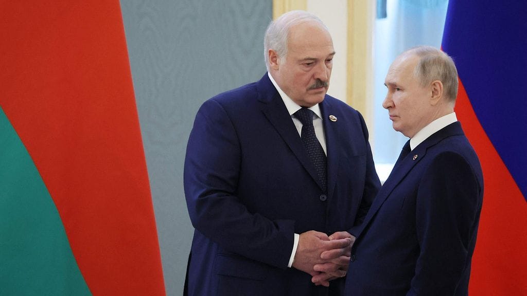 Putin ja Lukashenka Moskovassa 6. huhtikuuta 2023.