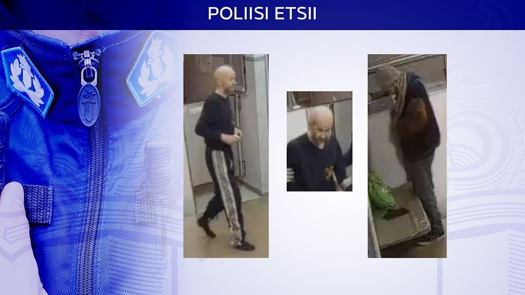 Kadonneeksi ilmoitettu Leo Ahvonen poliisin jakamissa valvontakamerakuvissa.
