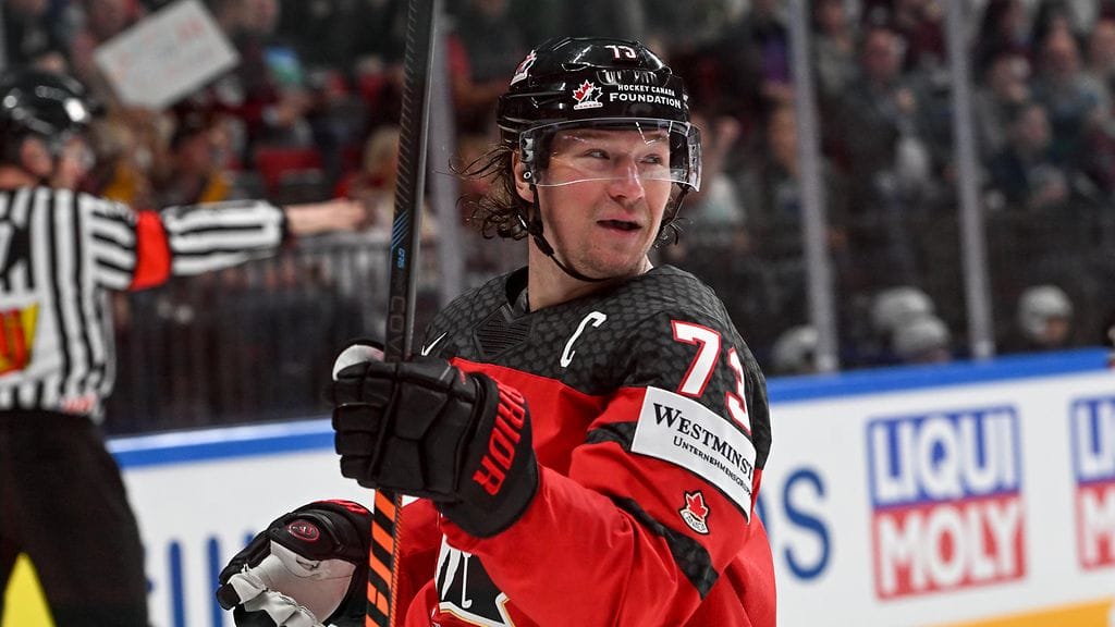 Tyler Toffoli pelaa uransa toisia MM-kisoja ja toimii nyt Kanadan kapteenina.