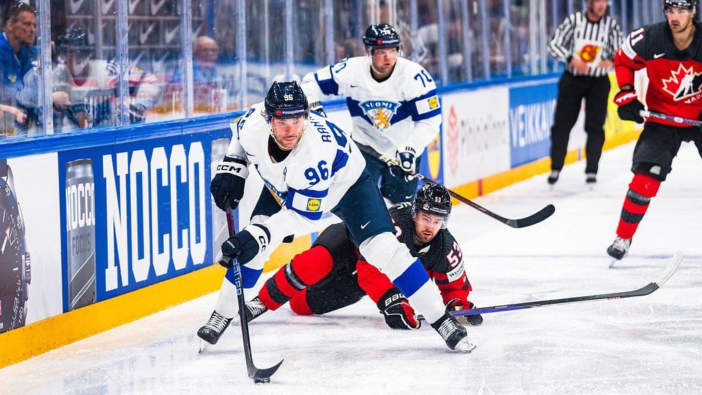 Mikko Rantanen oli alustamassa Suomen ainoaa maalia Kanadaa vastaan.