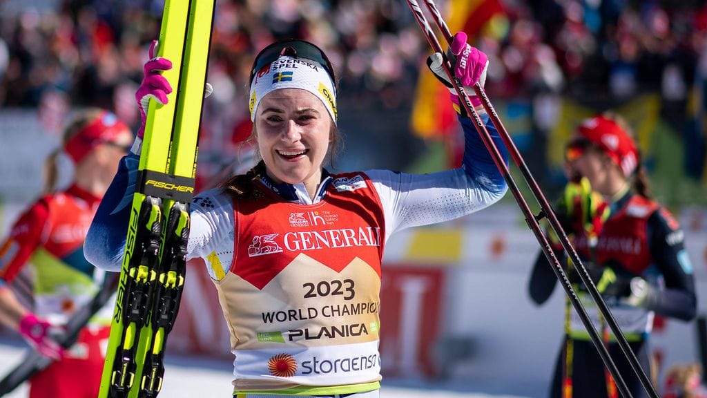 Ruotsin Ebba Andersson voitti Planican MM-hiihdoissa kaksi kultaa ja kaksi pronssia.