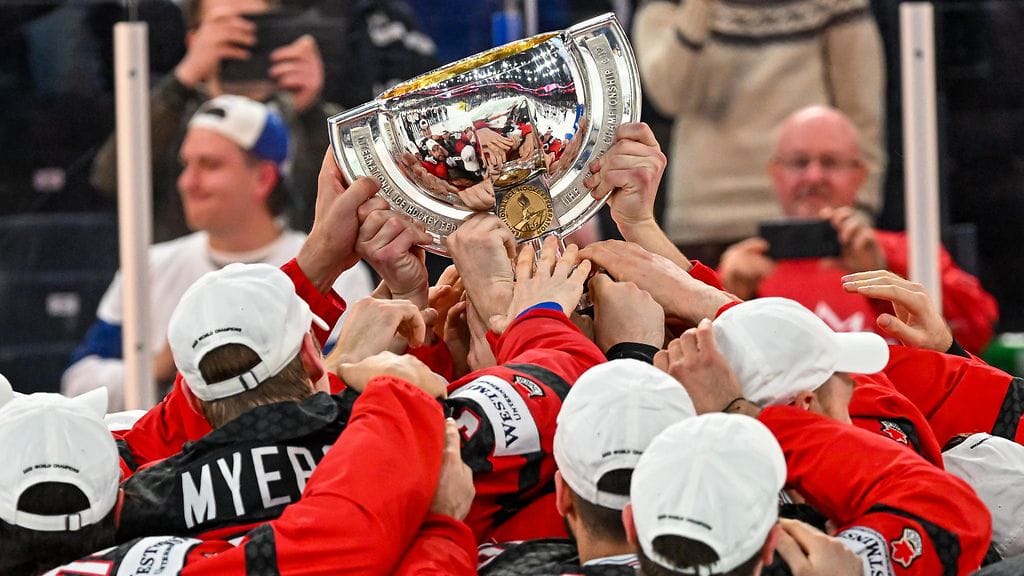 Kanada juhli MM-kultaa Tampereella.