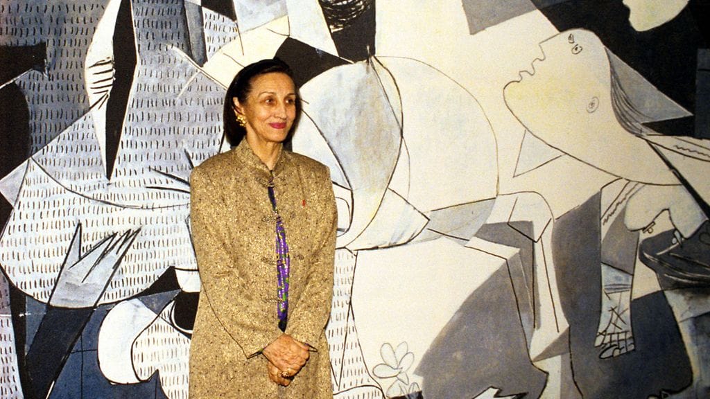 Françoise Gilot teki uraa taidemaalarina. Gilot Ateenassa vuonna 1999.