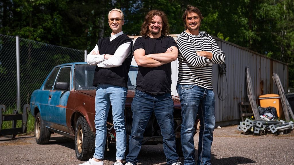Christoffer Strandberg, Ismo Leikola ja Teemu Selänne nähdään Top Gear Suomi -sarjassa.