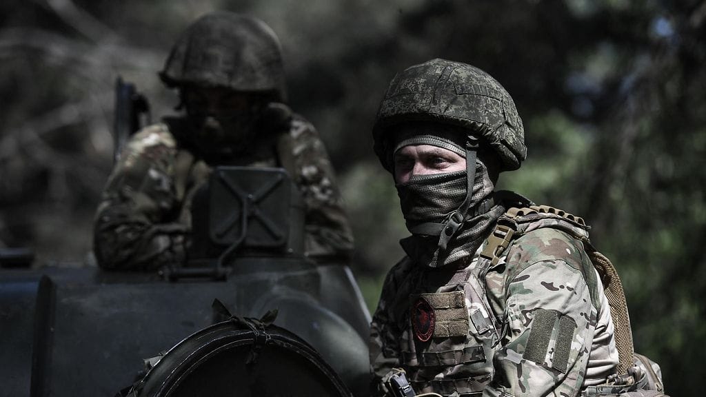 Venäläissotilaita Ukrainassa toukokuussa 2023. Kuvituskuva.