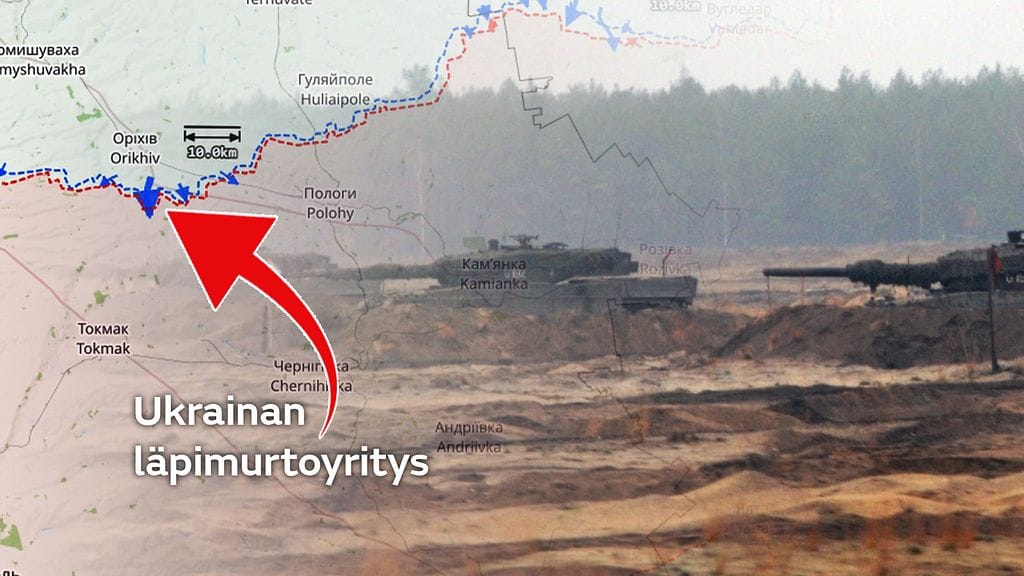 Kuvan Leopard 2 -panssarivaunut eivät taistele Ukrainassa. Kuvituskuva.