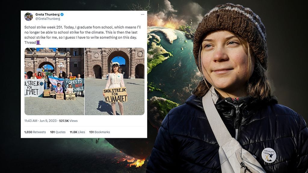 Greta Thunberg valmistui koulusta, mutta aikoo jatkaa ilmaston puolesta lakkoilemista edelleen.