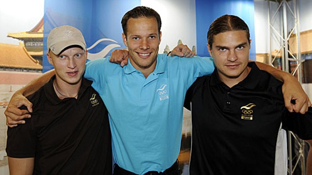 Teemu Wirkkala, Tero Pitkämäki ja Tero Järvenpää, kuva: Martti Kainulainen / Lehtikuva