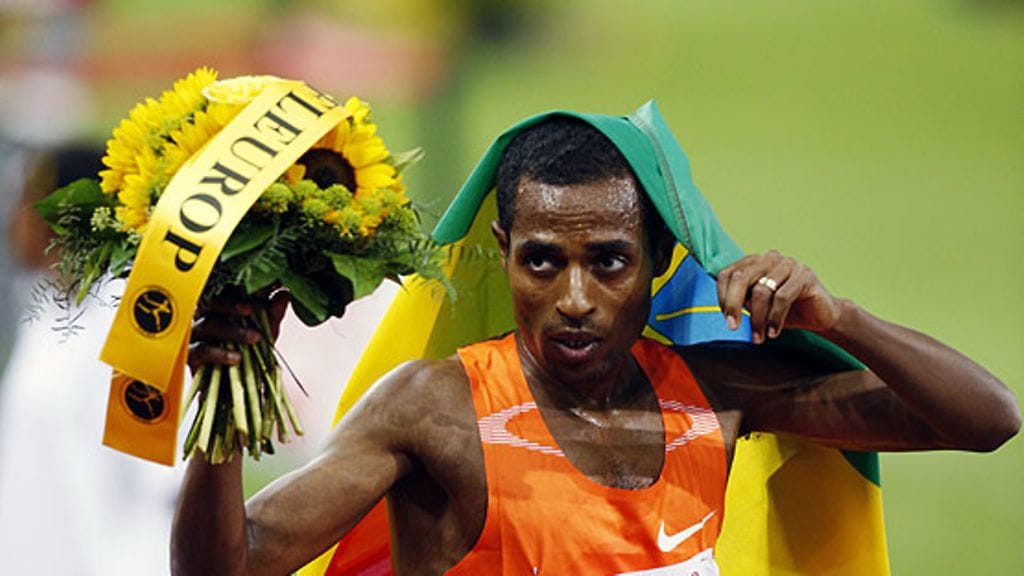 Kenenisa Bekele Zürichissä. Kuva: Alessandro della Bella/EPA.