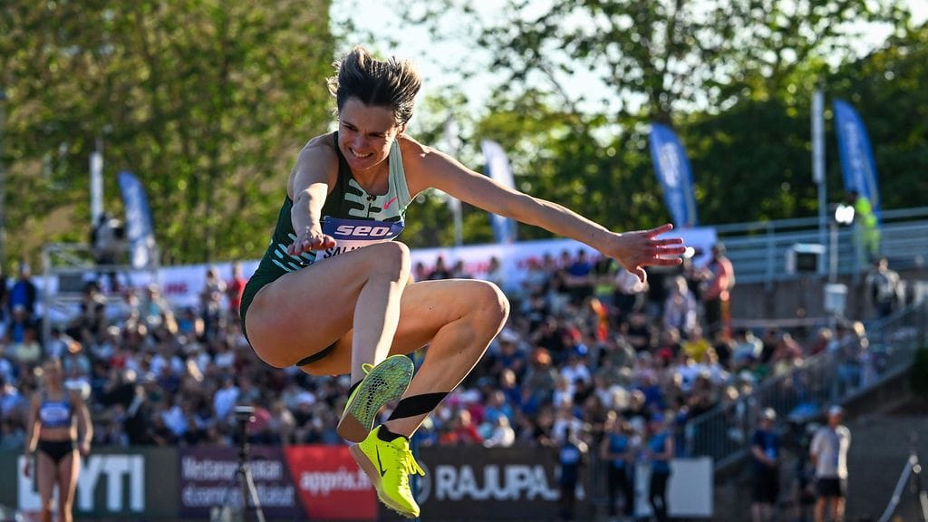 Senni Salminen ei saanut yhtään kunnon hyppyä aikaan Paavo nurmen kisoissa.