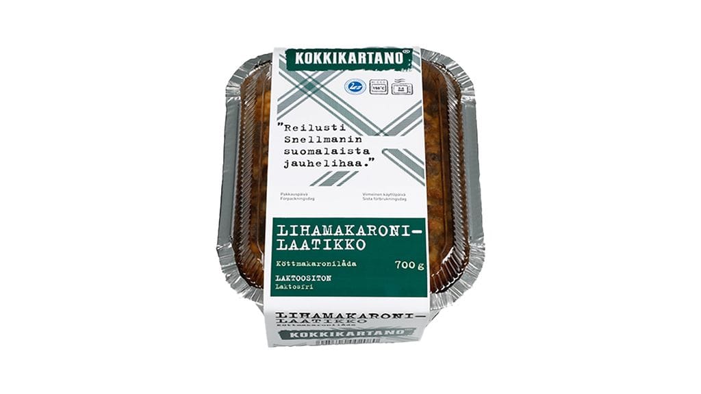 Myös mm. Snellmanin Kokkikartano Oy on tiedottanut lihamakaronilaatikon takaisinvedosta.